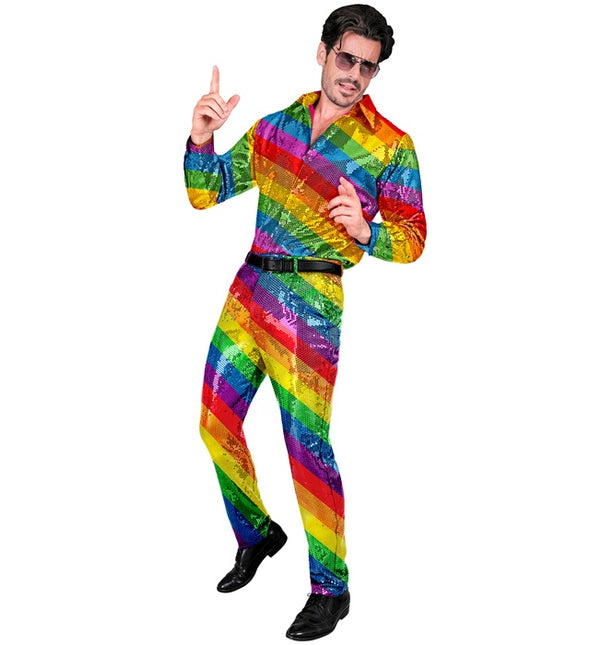 PANTALONI DI PAILLETTES ARCOBALENO