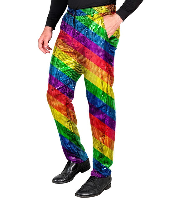 PANTALONI DI PAILLETTES ARCOBALENO