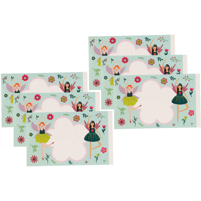 Adesivi Ballerina Soffiatore di bolle 6 pezzi