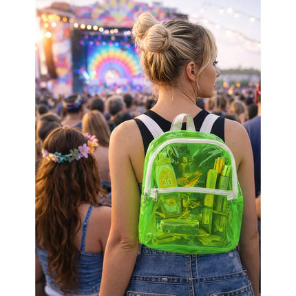 Zaino Clarity verde neon (28 x 23 x 10 cm)