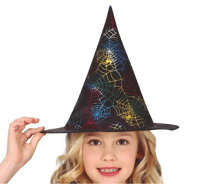Cappello da strega di Halloween con ragni bambino