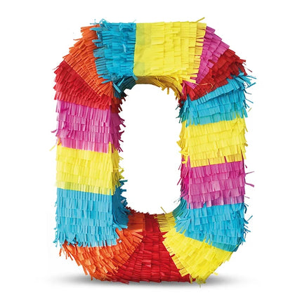 Pinata "0 anni" colorata, 45 cm