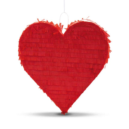 Pinata a forma di cuore rossa 45 cm