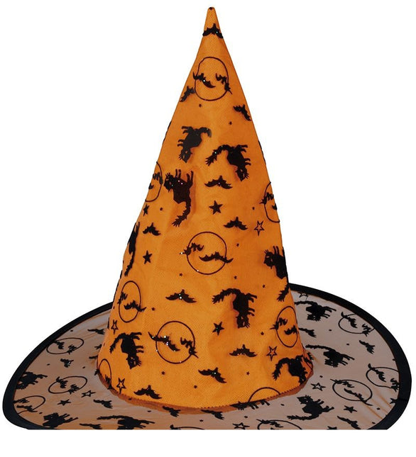 Cappello da strega di Halloween arancione