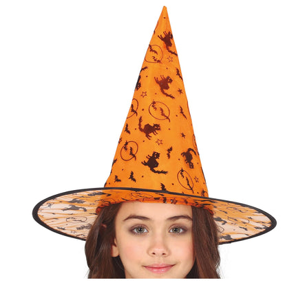 Cappello da strega di Halloween Arancione Bambino