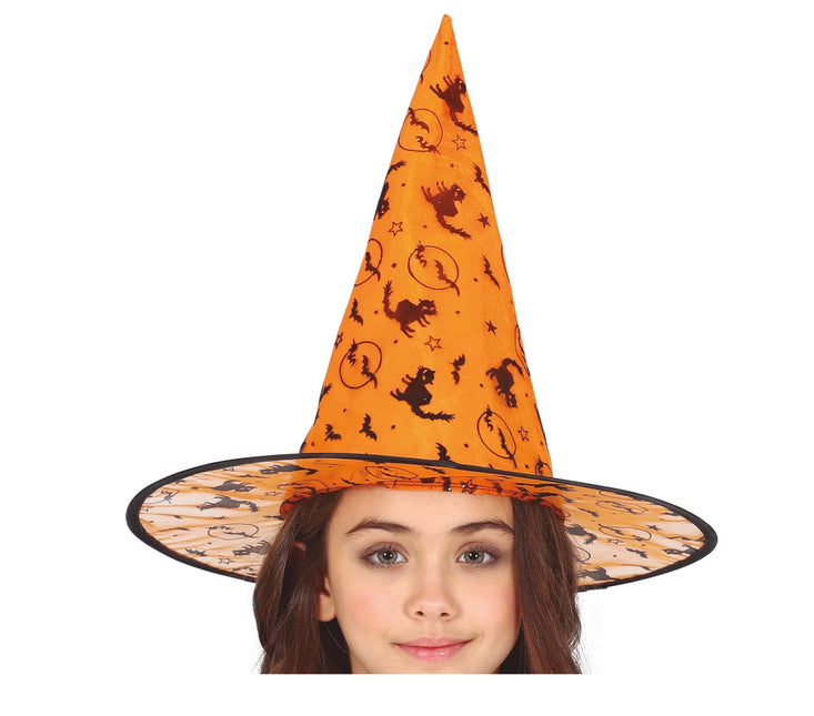 Cappello da strega di Halloween Arancione Bambino