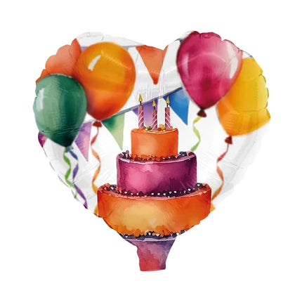 Torta con palloncino ad elio vuoto da 45 cm