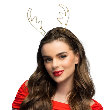 Cerchietto per capelli con renna bianco