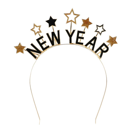 Cerchietto per capelli Happy New Year Stars