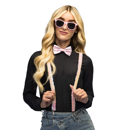 Set Paillettes rosa chiaro