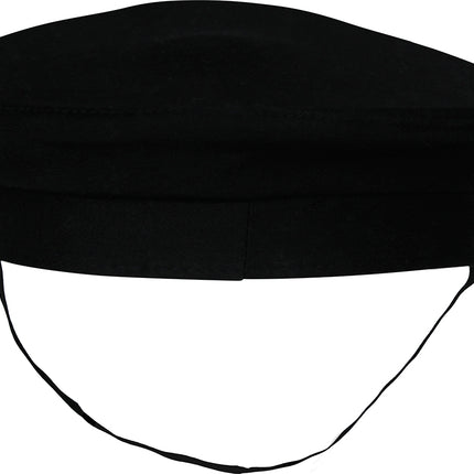 Cappellino da poliziotto nero con glitter argentati