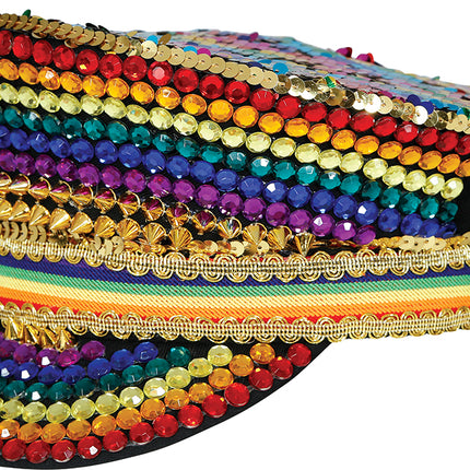 Cappellino arcobaleno con glitter