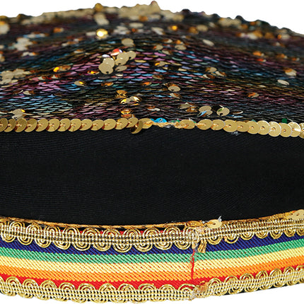 Cappellino arcobaleno con glitter