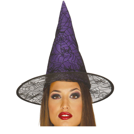 Cappello viola Strega Ragno