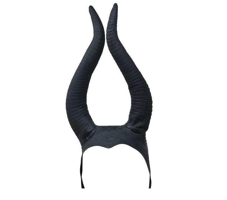 Casco di Halloween con corna nere