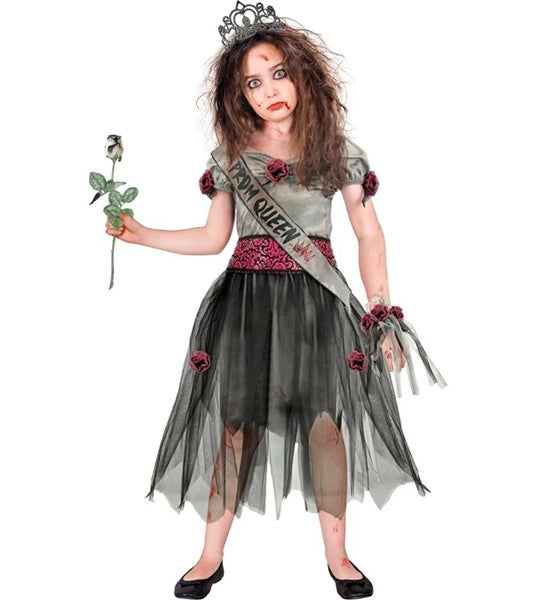 Costume da reginetta del ballo zombie per bambini