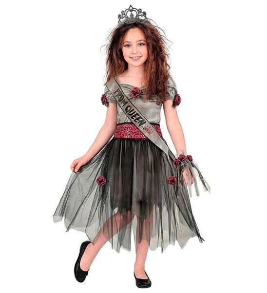 Costume da reginetta del ballo zombie per bambini