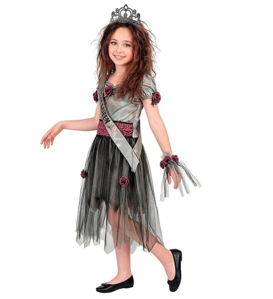 Costume da reginetta del ballo zombie per bambini