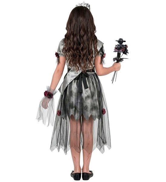 Costume da reginetta del ballo zombie per bambini