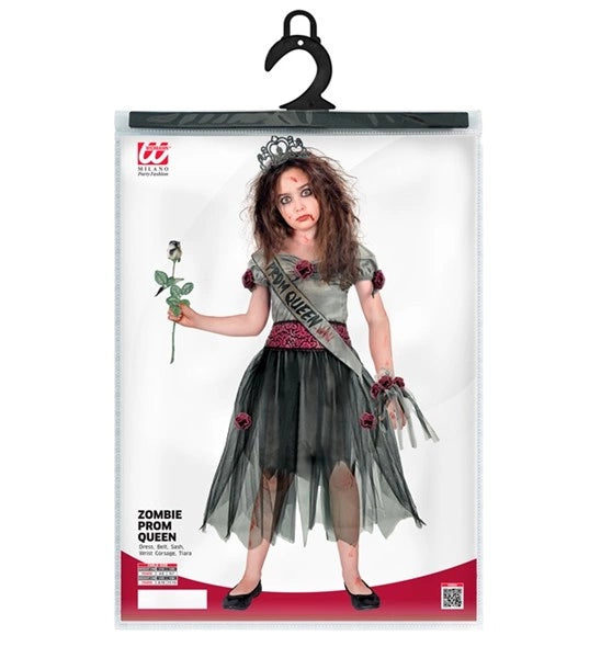 Costume da reginetta del ballo zombie per bambini