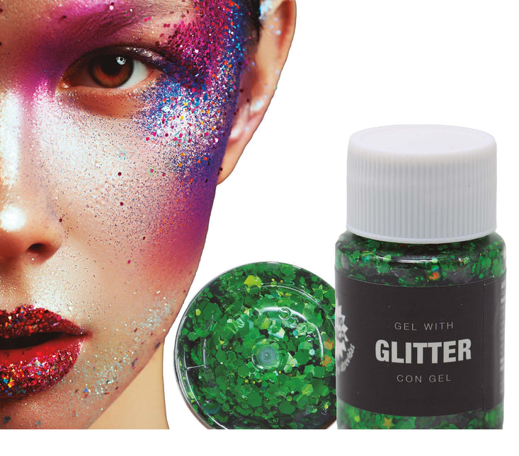 Gel glitterato verde scuro 20g