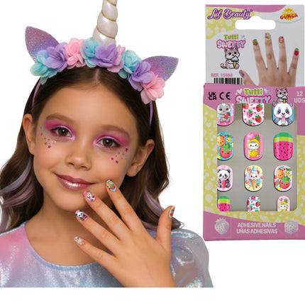 Unghie finte colorate per bambini Tutti Sweety
