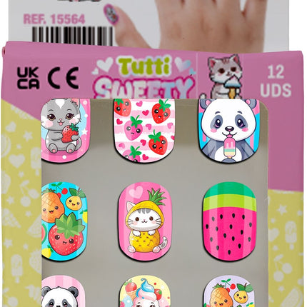 Unghie finte colorate per bambini Tutti Sweety
