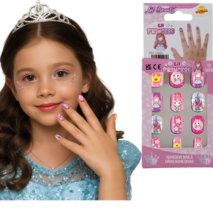 Unghie finte colorate per bambini "Piccola principessa"
