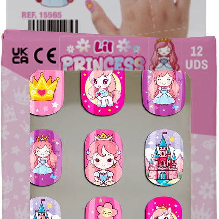 Unghie finte colorate per bambini "Piccola principessa"