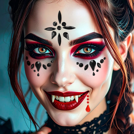 DECORAZIONE DEL VISO DEL VAMPIRO