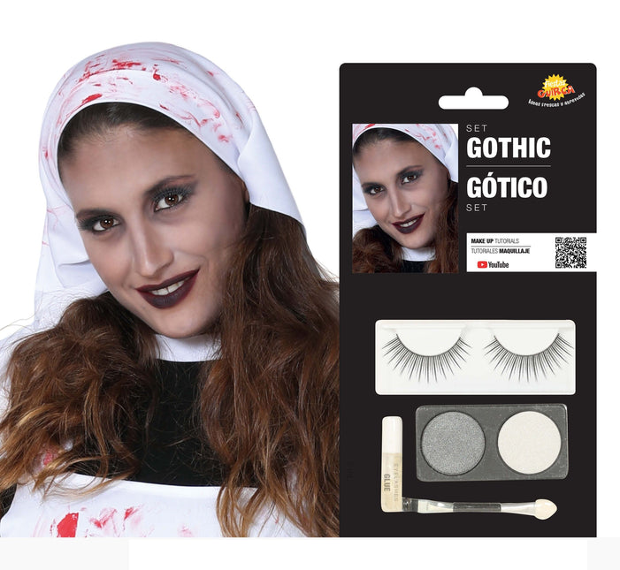 Set trucco Goth Silver White 4 pezzi