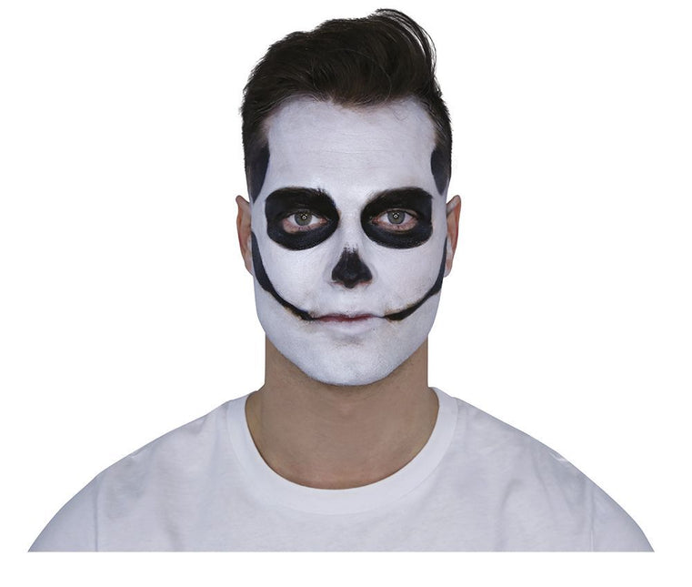 Set trucco Giorno dei Morti Nero Rosso 8 pezzi