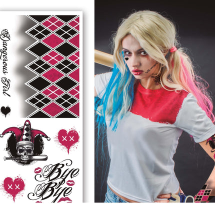 Tatuaggi falsi Harley Quin