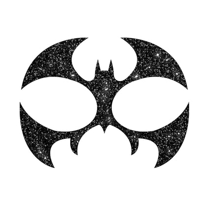 Adesivi viso pipistrello glitterati 20 cm