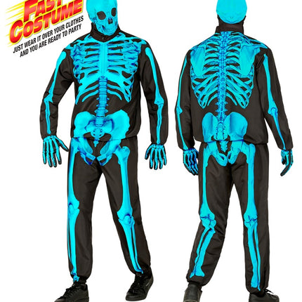 COSTUME DA SCHELETRO AL NEON
