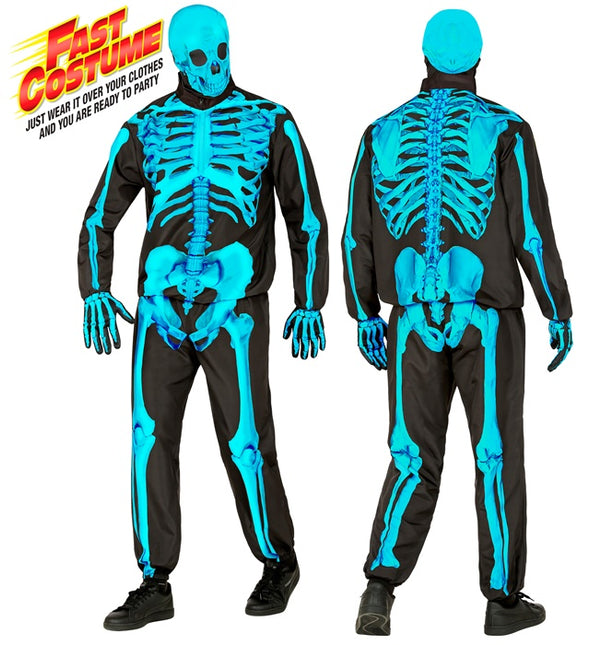 COSTUME DA SCHELETRO AL NEON