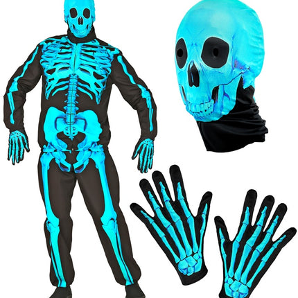 COSTUME DA SCHELETRO AL NEON