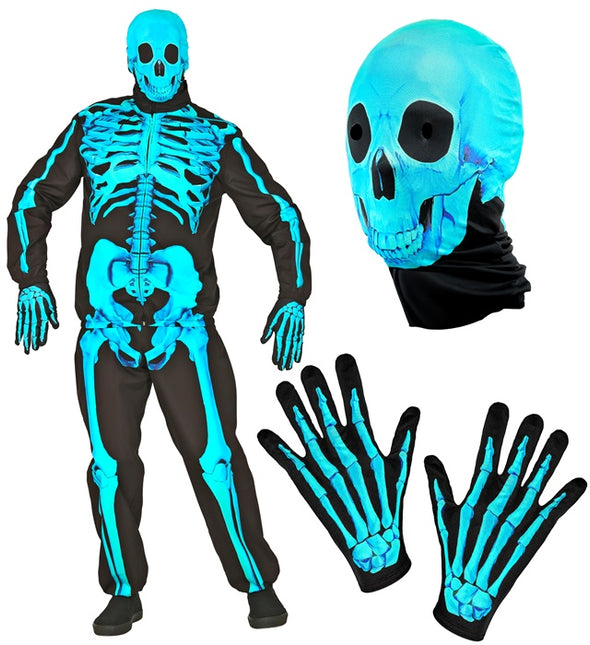 COSTUME DA SCHELETRO AL NEON