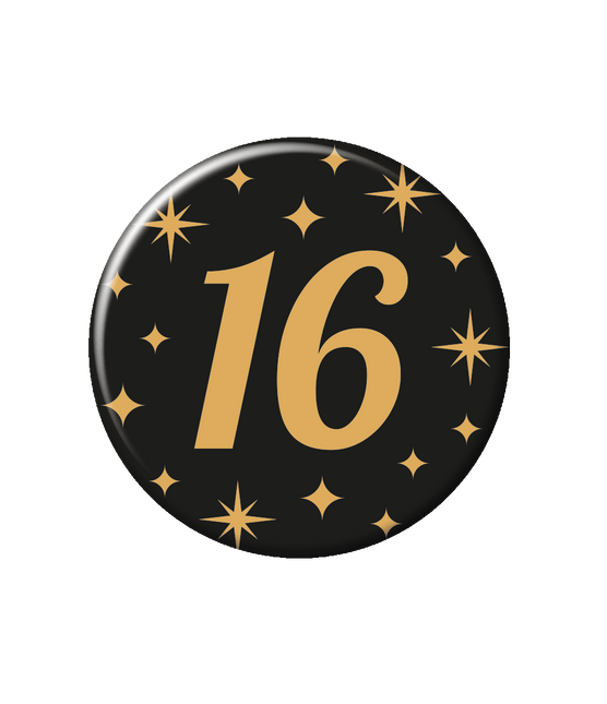 16 Jaar Button van Paper Dreams koop je bij Partywinkel