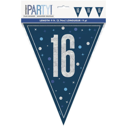 16 Jaar Slinger Blauw 2,5m van Unique koop je bij Partywinkel