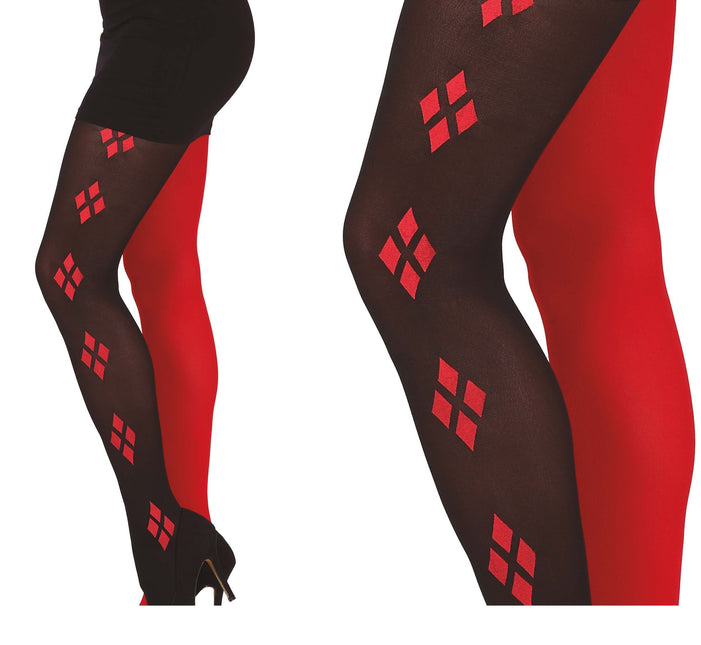 Pantaloni neri rossi Harley Quin
