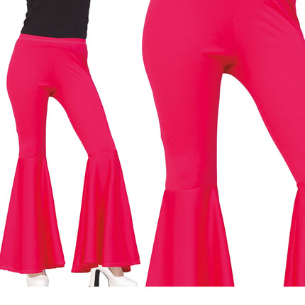 Pantaloni Disco 70S Rosa Donna