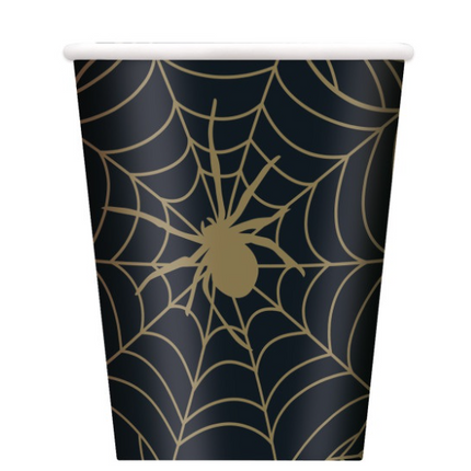 Bicchieri con ragnatela di Halloween, 8 pezzi