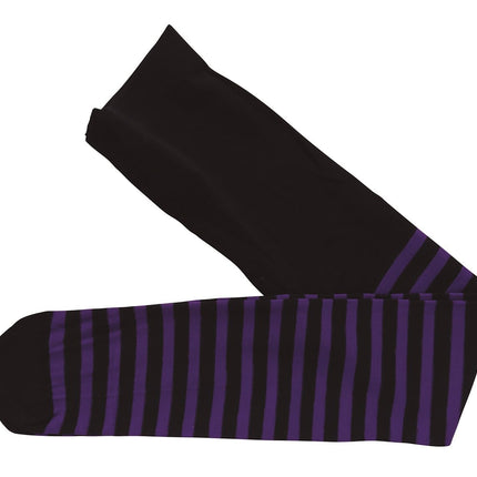 Collant di Halloween bambino nero lilla a righe