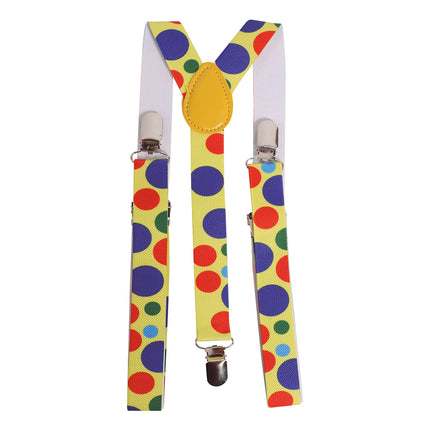 Bretelle clown a pois 92 cm