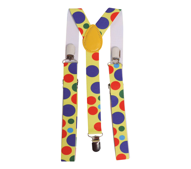 Bretelle clown a pois 92 cm