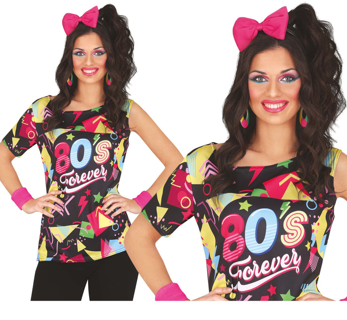 Camicia Neon 80S colorata da donna