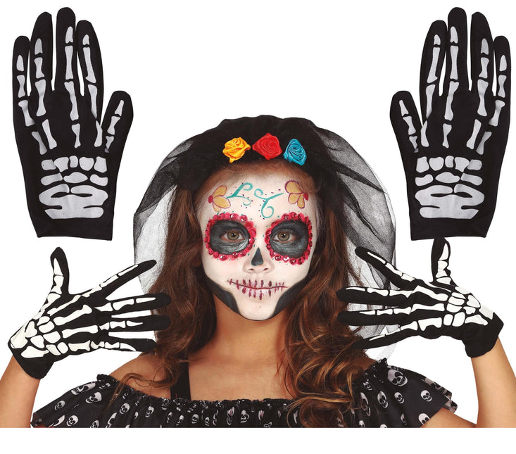Guanti da scheletro di Halloween per bambini