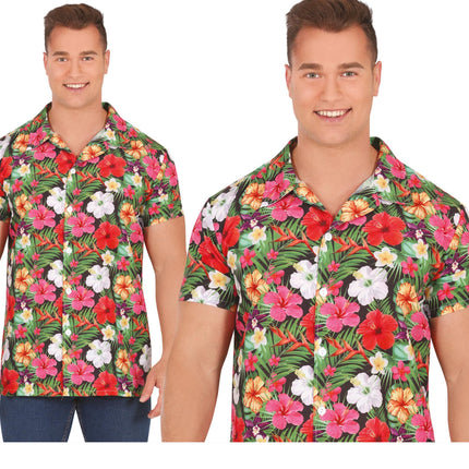 Camicetta Hawaii Fiori Uomo
