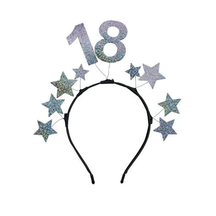 18 Jaar Haarband Zilver van Partydeco koop je bij Partywinkel